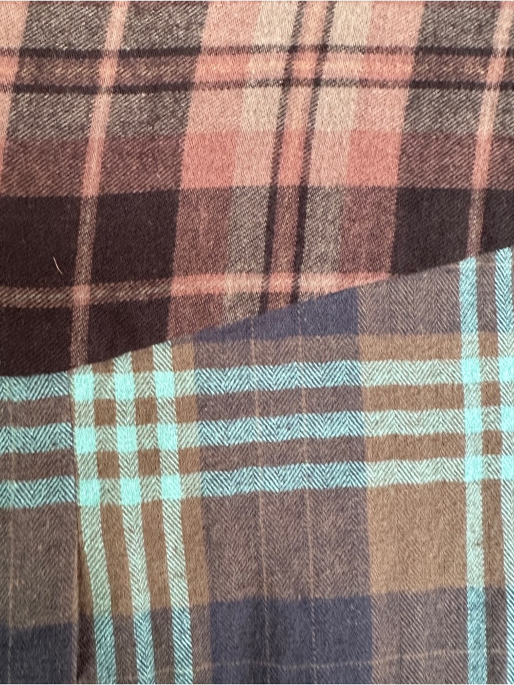 NATURAL LIFE Patchwork Plaid maxi Shirt Dress Boho - Picture 6 of 7